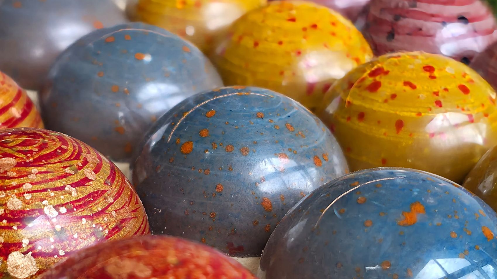 Picasso bonbons Visser chocolade close up