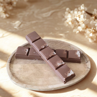 Gonuts Gianduja hazelnootcrisp. Chocoladereepje van Visserchocolade. Circa 40 gram