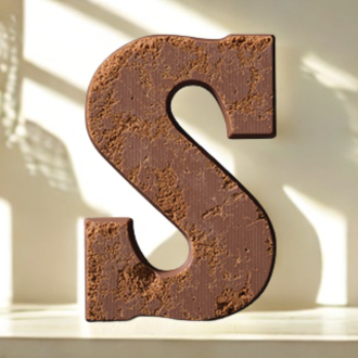 Chocoladeletter S. Visser chocolade. SPECULAAS