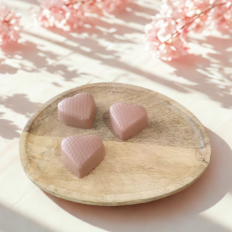 Hartjes bonbon Ruby rood fruit. Visser chocolade