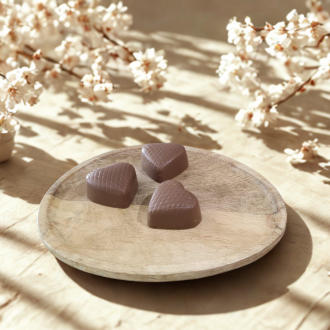 Hartjesbonbon melk spicy latte. Visser chocolade