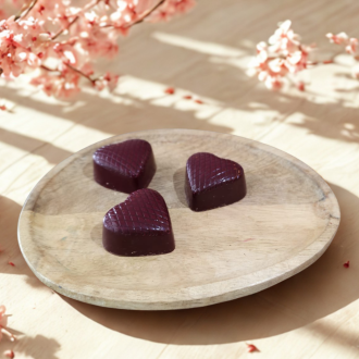 Hartjes bonbon puur framboos. Visser chocolade