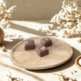 Koekjeskrokant. Originals collectie Visser chocolade