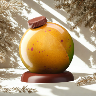Picasso kerstbal goud-groen