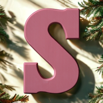 Ruby-chocolade chocoladeletter S **LIMITED EDITION**