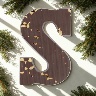 Chocoladeletter hazelnoot puur, Visser chocolade