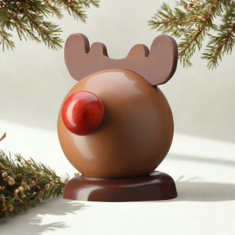 Kerstbal Rudolph Visser chocolade