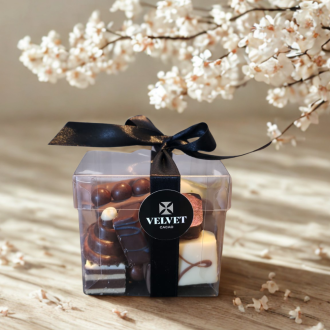 Cube-box original bonbons 200gr. Visser chocolade