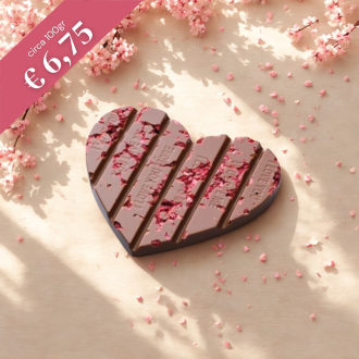 Chocoladehart I LOVE YOU – melk & framboos