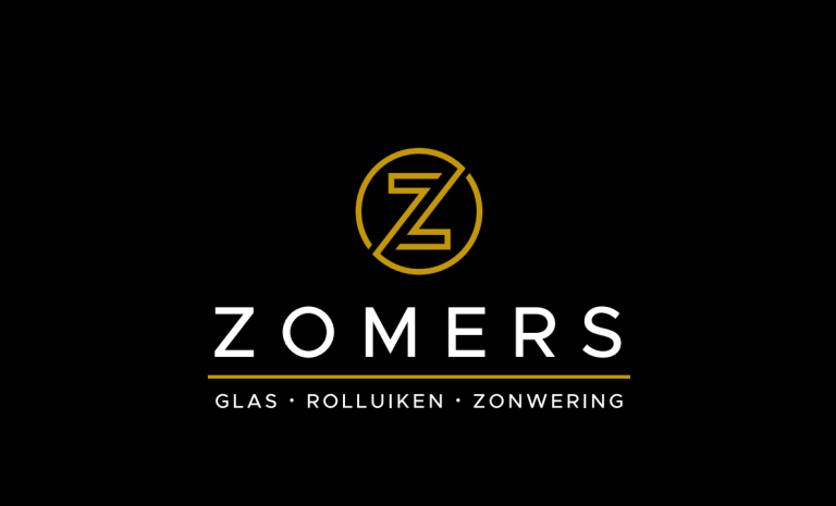 Logo glas en zonwering - zwart
